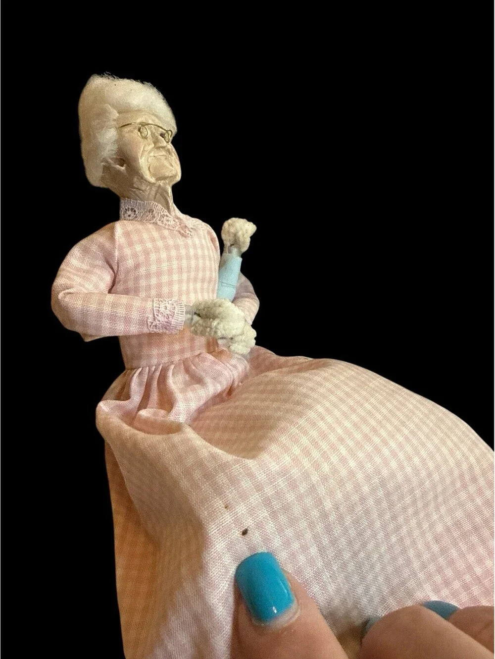 Rena's Vintage Dough Originals Handmade Dolls Grandma Grandpa From the Ozarks
